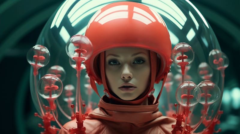 uma personagem surreal semelhante a um humano